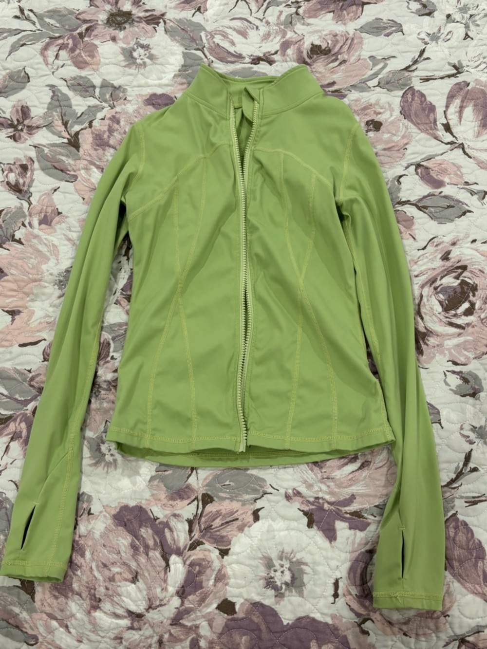 Women's Lime Green Full-Zip Active Jacket